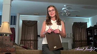 AuntJudys 43yo Hairy Pussy MILF Isabella Serves as Secretary