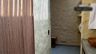 hey, sexy colombian teen slut splashing in steamy shower fun!