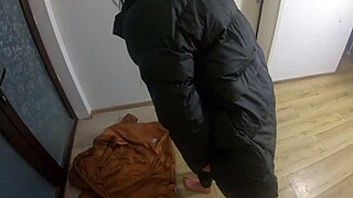 Milfycalla pees farts golden showers cum on downjacket preview! 💦😈🩳