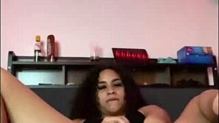 Stretching On Bed Makes Horny Latina Crave Dildo Pussy Play