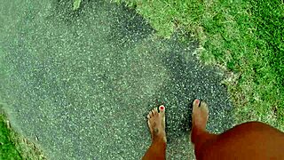 barefoot street and beach walk dirties sexy feet fetish