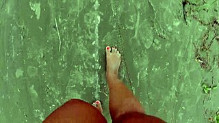 barefoot street and beach walk dirties sexy feet fetish