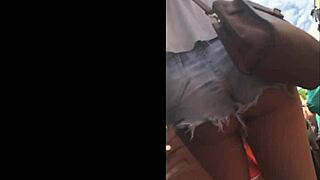 Blonde's Juicy Ass Caught Hidden Candid!