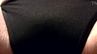 Babysitter Sits Pretty Face In Lingerie Stockings