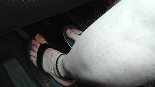 driving barefoot in flip flops feels so naughty 😏🚗👣