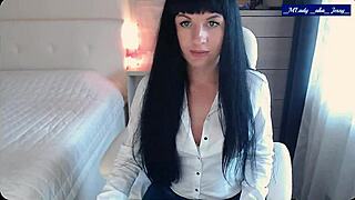 mlady jessy in jeans teases perky tits clit and pussy fingering strip