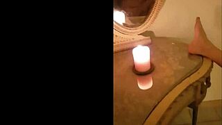 Milf poses solo in antique mirrors for vintage pov masturbation.