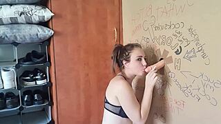 tattoo slut sucks and fucks gloryhole cocks nonstop!