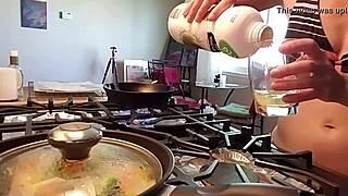 Aurora Willows Eats Cum from Shaved Milf Pussy