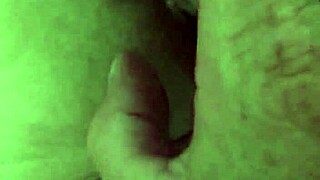 wet milf ass gets close-up massage with pierced clit?