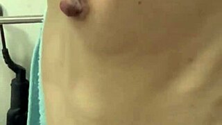 after showering with my japanese wife i licked her big hard nipples till they got even harder