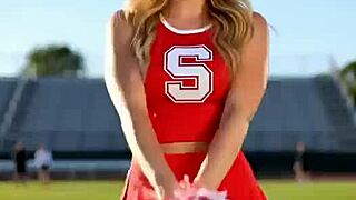 cheerleader pom poms hide her teasing curves ai style!