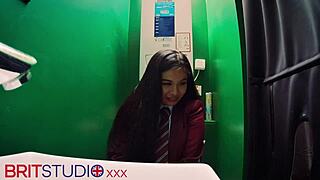 Curious Student In Uniform Swallows Gloryhole Cum Deepthroat First Time?