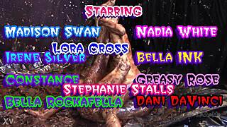 GLAM MUD WRESTLING CATS FIGHT NUDE WITH BIG TITS!