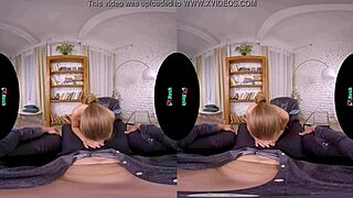 kinuski rides cowgirl in stockings for vrhush homemade pov film