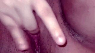 pregnant amateur teases pussy to her wildest orgasm climax.