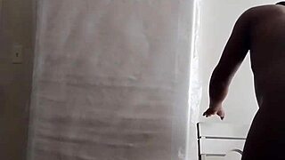 naked indoor flying lessons turn into solo anal workout drills