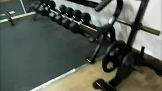 while training i fuck her hard doggystyle and cum in her mouth