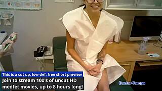 dr tampa gives angel santana full university physical with pussy spread