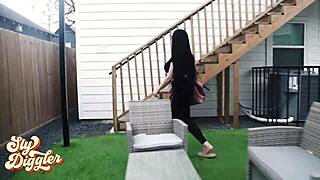 Neighbor Stripper Rips New Outfit Boldly