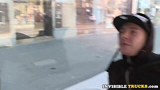 Redhead Euro Babe Picked Up for Public Car Sex and Cumshot