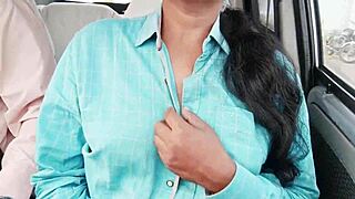 college coed moans dirty telugu in steamy car sex ride