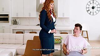 Redhead stepmom Lauren Phillips mile high fuck!