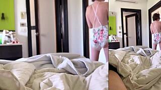 sizzling beach babe seduces with big tits turns hotel room into creampie party