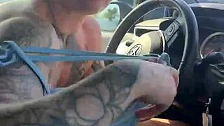 GIRL STRUGGLES WITH SPORTS BRA IN GYM LOT!