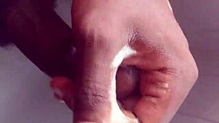 i'm in the shower stroking my big black tits skeet everywhere