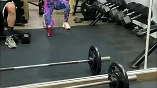 while training i fuck her hard doggystyle and cum in her mouth