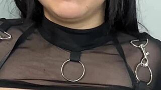 your spanish femdom owner astarioth tortures balls pov then squirts in mouth joi