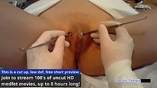 dr tampa gives angel santana full university physical with pussy spread