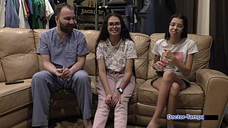 dr tampa gives angel santana full university physical with pussy spread