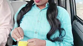 college coed moans dirty telugu in steamy car sex ride