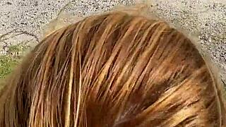 blonde at the beach agrees to blowjob for ten bucks after my request