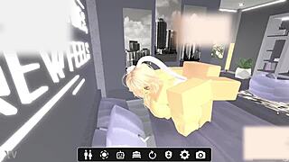 adorable big ass tits blonde gets rough pussy fucked in game