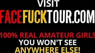 Two submissive latina teens take turns sloppy deepthroating huge cock