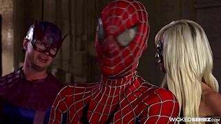 Rikki Six stars in Avengers XXX parody cowgirl scene