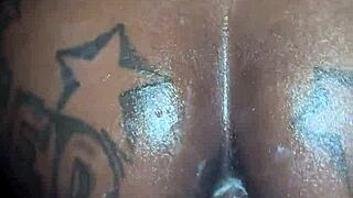 Who's ready for messy anal pounding in living room?