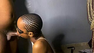 Pretty neighbor girl spits licks gives amazing blowjob