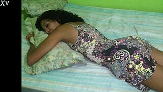 Jade teases husband in fishnets flashing shaved pussy closeup