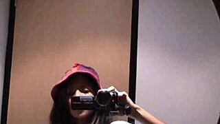 carina fingers her pussy solo in the comfort room