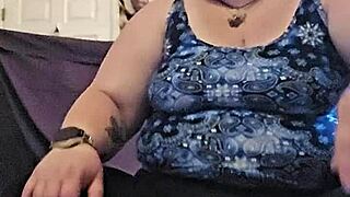 bbw milf stretches big ass in yoga then strips teasing huge tits