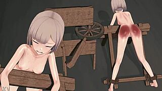 Intense ass spanking session unfolds