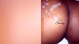 starbaby curves flash pussy takes cumshot all over after riding stud