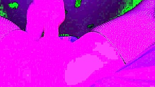 Milf cums hard on pink dildo in stockings