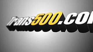 submissive shemale feels pure joy from crazy monster cock butt pounding and cum