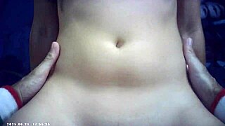 behind the scenes, horny asian brunette rides shaved pussy hardcore