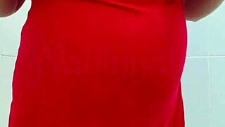 pregnant egyptian mystique milf rubs her horny belly feeling super sexy solo